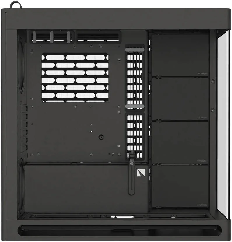 کیس کامپیوتر مید تاور HAVN HS 420 E-ATX نسخه پایه، پشتیبانی از رادیاتور تا 420 میلی‌متر، پشتیبانی از 11 فن، ورق فلزی SGCC، شیشه حرارت دیده، ABS، آلیاژ روی، آهنرباهای NdFeB، مشکی | HVN-CA-HS420-06
