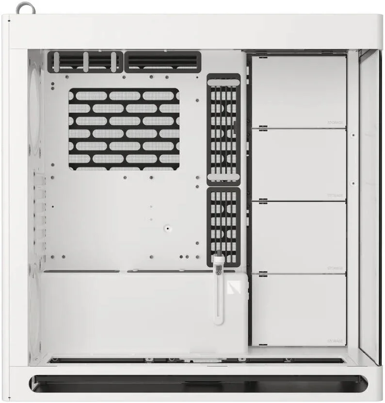 کیس کامپیوتر مید تاور HAVN HS 420 E-ATX نسخه پایه، پشتیبانی از رادیاتور تا 420 میلی‌متر، پشتیبانی از 11 فن، ورق فلزی SGCC، شیشه حرارت دیده، ABS، آلیاژ روی، آهنرباهای NdFeB، سفید | HVN-CA-HS420-05