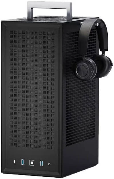 کیس کامپیوتر کوچک HYTE Revolt 3 Premium ITX، پشتیبانی از 1 هارد دیسک و حداکثر 2 عدد SSD 2.5 اینچی، 2 جایگاه داخلی 2.5 اینچی، پشتیبانی از رادیاتور 280 میلی متری، مشکی | CS-HYTE-REVOLT3-B