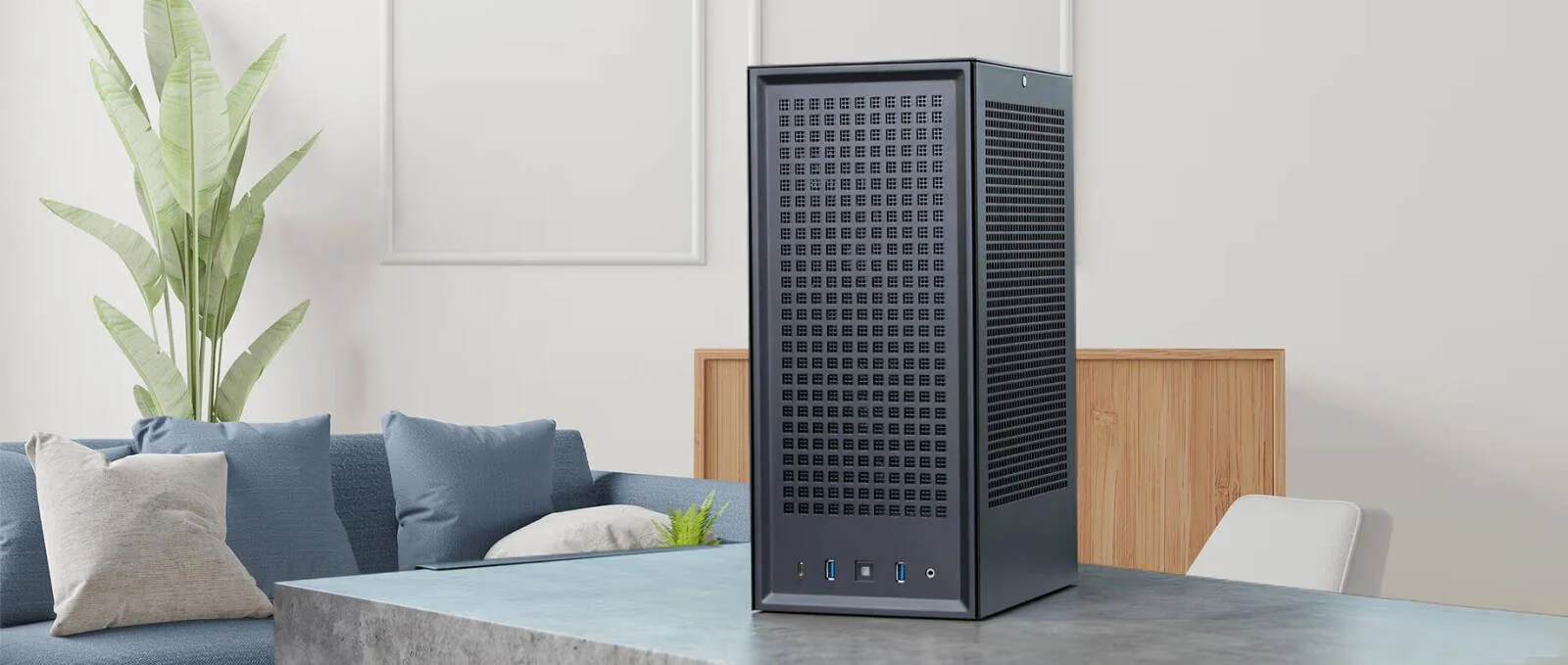 کیس کامپیوتر کوچک HYTE Revolt 3 Premium ITX، پشتیبانی از 1 هارد دیسک و حداکثر 2 عدد SSD 2.5 اینچی، 2 جایگاه داخلی 2.5 اینچی، پشتیبانی از رادیاتور 280 میلی متری، مشکی | CS-HYTE-REVOLT3-B