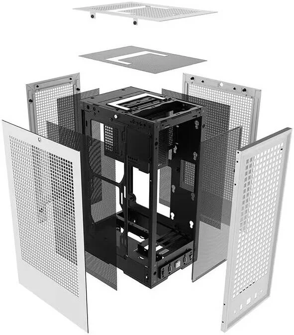 کیس کامپیوتر کوچک HYTE Revolt 3 Premium ITX، پشتیبانی از 1 هارد دیسک و حداکثر 2 عدد SSD 2.5 اینچی، جایگاه داخلی 3.5، 2 جایگاه داخلی 2.5، پشتیبانی از رادیاتور 280 میلی متری، سفید | CS-HYTE-REVOLT3-W