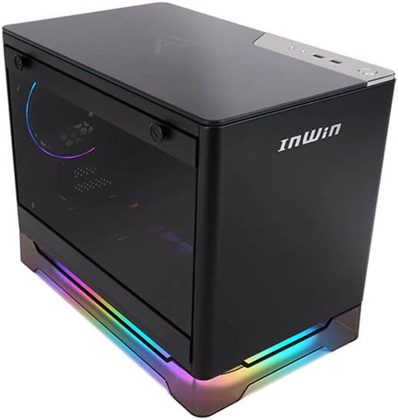 کیس کامپیوتر Mini-ITX این‌وین A1 Prime، شامل 2 عدد فن Sirius Loop ASL120، جنس SECC، شیشه حرارت دیده، آلومینیوم، پلکسی گلاس، پشتیبانی از کارت گرافیک تا 320 میلی‌متر، پاور 750W، مشکی | IW-A1PRIME-BLACK