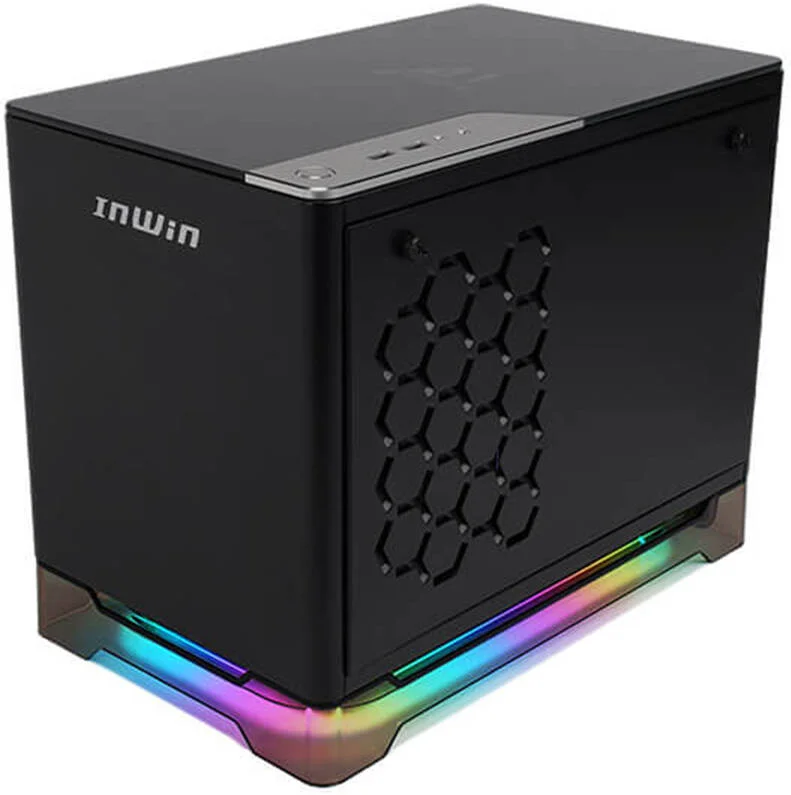 کیس کامپیوتر Mini-ITX این‌وین A1 Prime، شامل 2 عدد فن Sirius Loop ASL120، جنس SECC، شیشه حرارت دیده، آلومینیوم، پلکسی گلاس، پشتیبانی از کارت گرافیک تا 320 میلی‌متر، پاور 750W، مشکی | IW-A1PRIME-BLACK