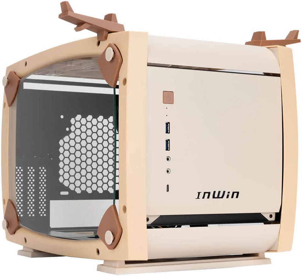 کیس کامپیوتر Mini-ITX سری InWin Case Monsters E: Animal، شامل 3 عدد فن InWin ASL120، شیشه حرارت دیده، SECC، مواد ABS، پشتیبانی از کارت گرافیک تا 330 میلی‌متر، طراحی Bandi | IW-CS-CASEMONSTERS-006