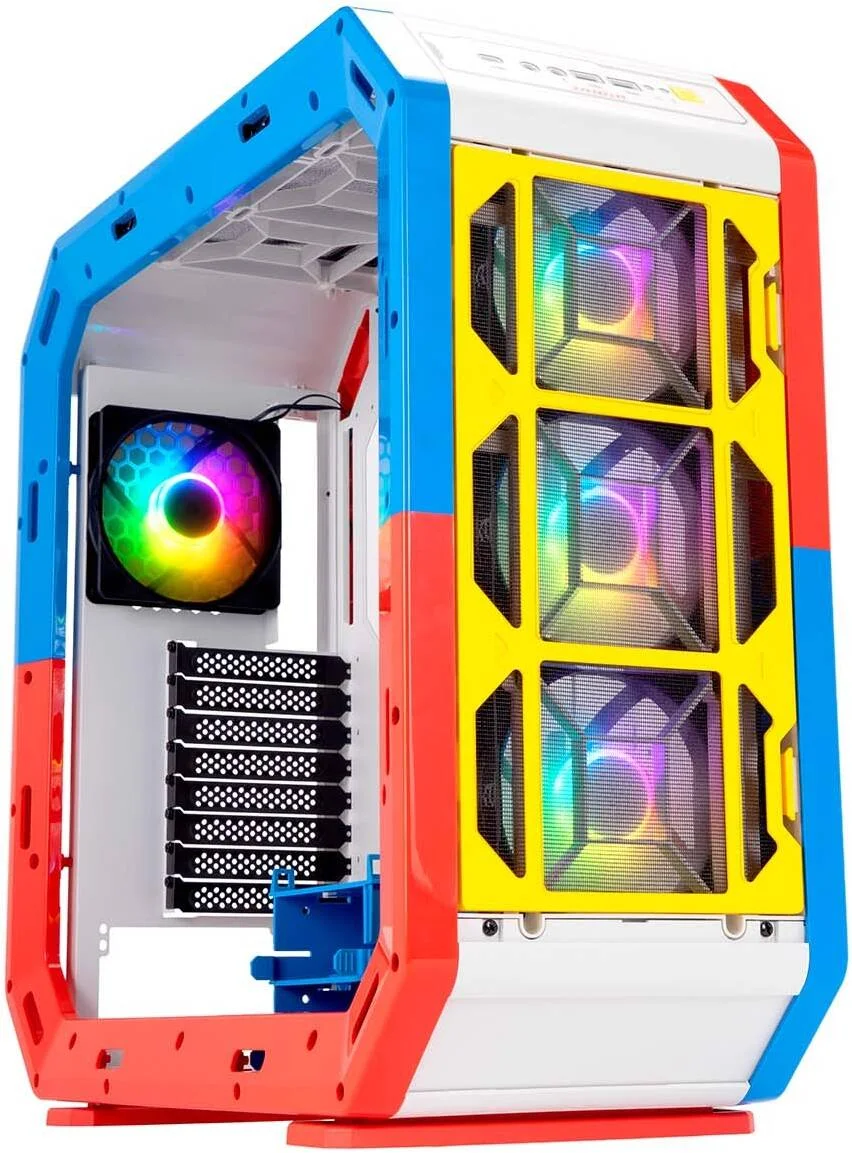 کیس کامپیوتر InWin Airforce E-ATX Mid Tower، دارای 4 فن AL120 از پیش نصب شده، شیشه حرارت دیده، SECC و مواد ABS، پشتیبانی از کارت گرافیک تا 390 میلی متر و رادیاتور 360 میلی متر، سفید