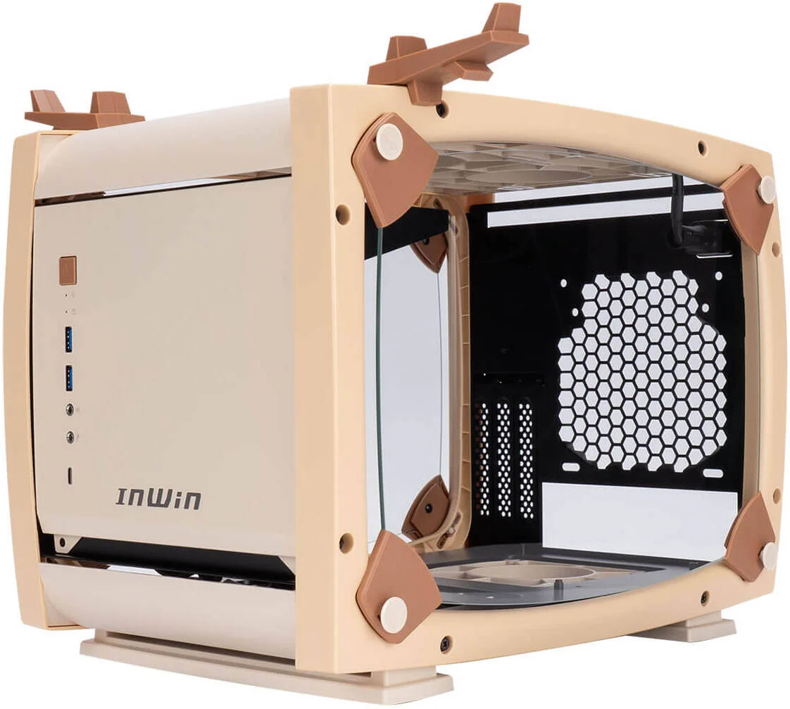 کیس کامپیوتر Mini-ITX سری InWin Case Monsters E: Animal، شامل 3 عدد فن InWin ASL120، شیشه حرارت دیده، SECC، مواد ABS، پشتیبانی از کارت گرافیک تا 330 میلی‌متر، طراحی Bandi | IW-CS-CASEMONSTERS-006