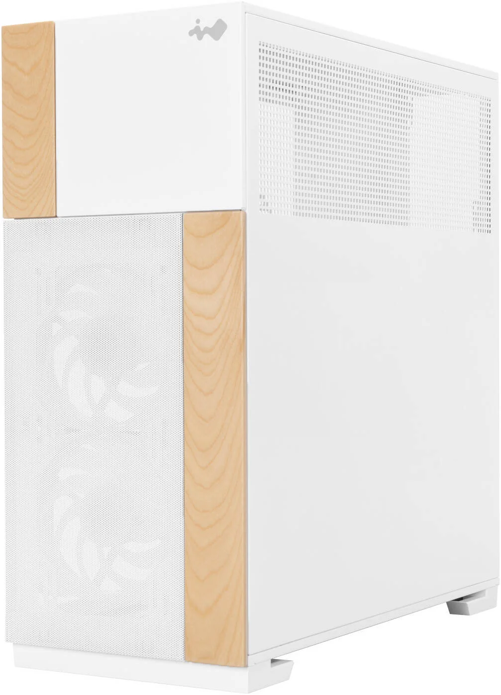 کیس کامپیوتر فول تاور InWin F5 E-ATX، دارای 3 فن AN140P از پیش نصب شده، SECC، شیشه حرارت دیده، مواد چوبی، پشتیبانی از کارت گرافیک تا 435 میلی متر و رادیاتور 420 میلی متر، سفید | IW-CS-F5WHI-3AN140P