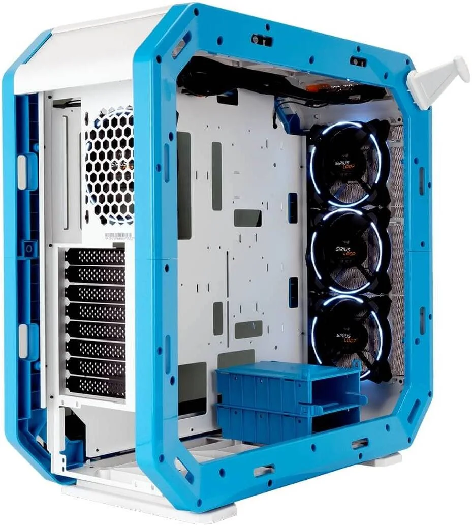 کیس کامپیوتر InWin Monster A: Lab Series E-ATX Mid Tower، دارای 4 فن ASL120 از پیش نصب شده، شیشه حرارت دیده، مواد SECC و ABS، پشتیبانی از کارت گرافیک تا 390 میلی متر و رادیاتور 360 میلی متر، طراحی Plannie | IW-CS-CASEMONSTERS-002