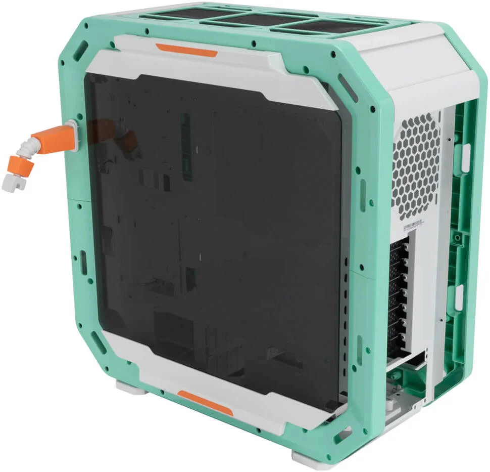 کیس کامپیوتر مید تاور InWin Monster A Lab Series E-ATX، دارای 4 فن ASL120 از پیش نصب شده، شیشه حرارت دیده، SECC و مواد ABS، پشتیبانی از حداکثر کارت گرافیک 390 میلی‌متری و رادیاتور 360 میلی‌متری، طراحی رابرت | IW-CS-CASEMONSTERS-001