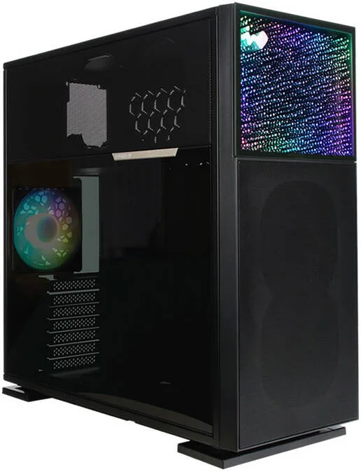 کیس کامپیوتر مید تاور InWin N515 E-ATX، دارای 1 فن Luna AL120 از پیش نصب شده، جنس SECC، ABS، شیشه حرارت دیده، پشتیبانی از کارت گرافیک تا 385 میلی‌متر و رادیاتور 360 میلی‌متر، مشکی | IW-CS-N515BLK-1AL120