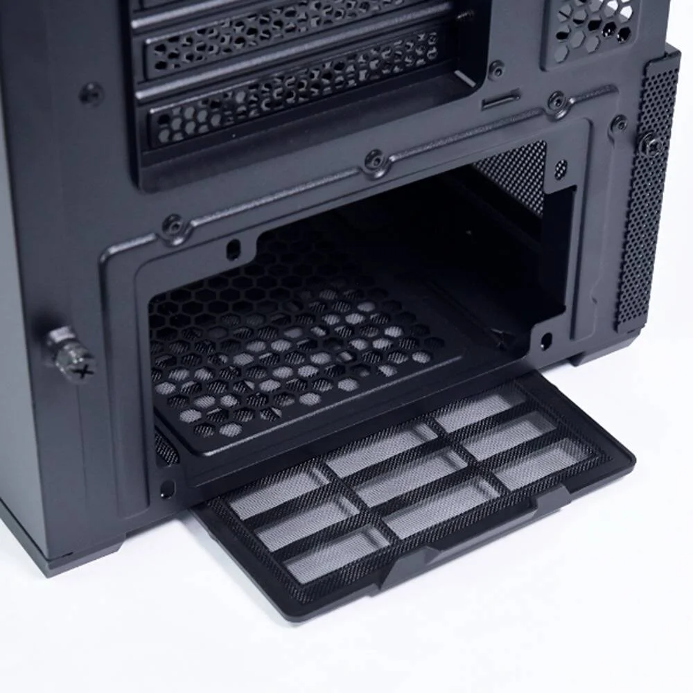 کیس کامپیوتر گیمینگ LIAN LI Lancool 206 ATX Mid-Tower، پنل کناری شیشه حرارت دیده، شاسی Mid-Tower با پنل جلویی مشبک به همراه 2 فن ARGB PWM از پیش نصب شده، پورت USB Type-C، مشکی | G99.LAN206RX.00