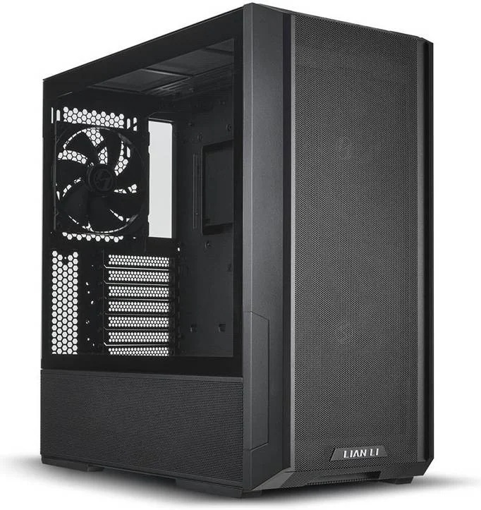 کیس کامپیوتر مید تاور ATX مدل Lian Li Lancool 216 X، جنس بدنه فولاد + شیشه حرارت دیده 4 میلی‌متری، پشتیبانی از رادیاتور تا 360 میلی‌متر، پشتیبانی از 10 فن، مدیریت کابل، براکت بالایی قابل جابجایی، مشکی | G99.LAN216X.00