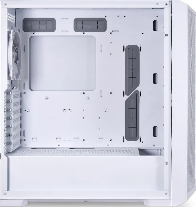 کیس کامپیوتر مید تاور Lian Li Lancool 215 ATX، بدنه فولادی / شیشه حرارت دیده، 7 اسلات توسعه، طول کارت گرافیک 370 میلی متر، 2 پورت USB 3.0 / صدا، سفید | G99.LAN215W.00