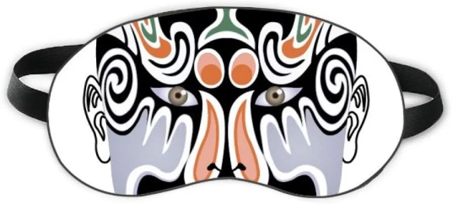 DIYthinker ماسک چشم خواب طرح اپرای پکن، محافظ چشم نرم و پوشش سایه