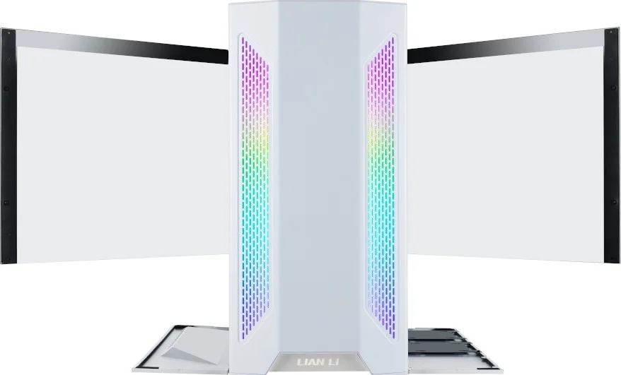 کیس گیمینگ مید تاور Lian Li Lancool II سفید شیشه حرارت دیده RGB مدل PC-LAN2W