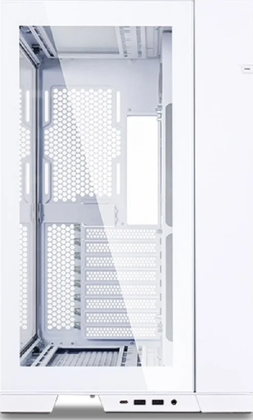 کیس کامپیوتر Lian Li O11 Dynamic Evo E-ATX، شیشه حرارت دیده، پشتیبانی از منبع تغذیه 220 میلی‌متری، ماژول ورودی/خروجی قابل جابجایی، فن 120/140 میلی‌متری، پشتیبانی از رادیاتور تا 360 میلی‌متر، سفید | G99.O11DEW.00