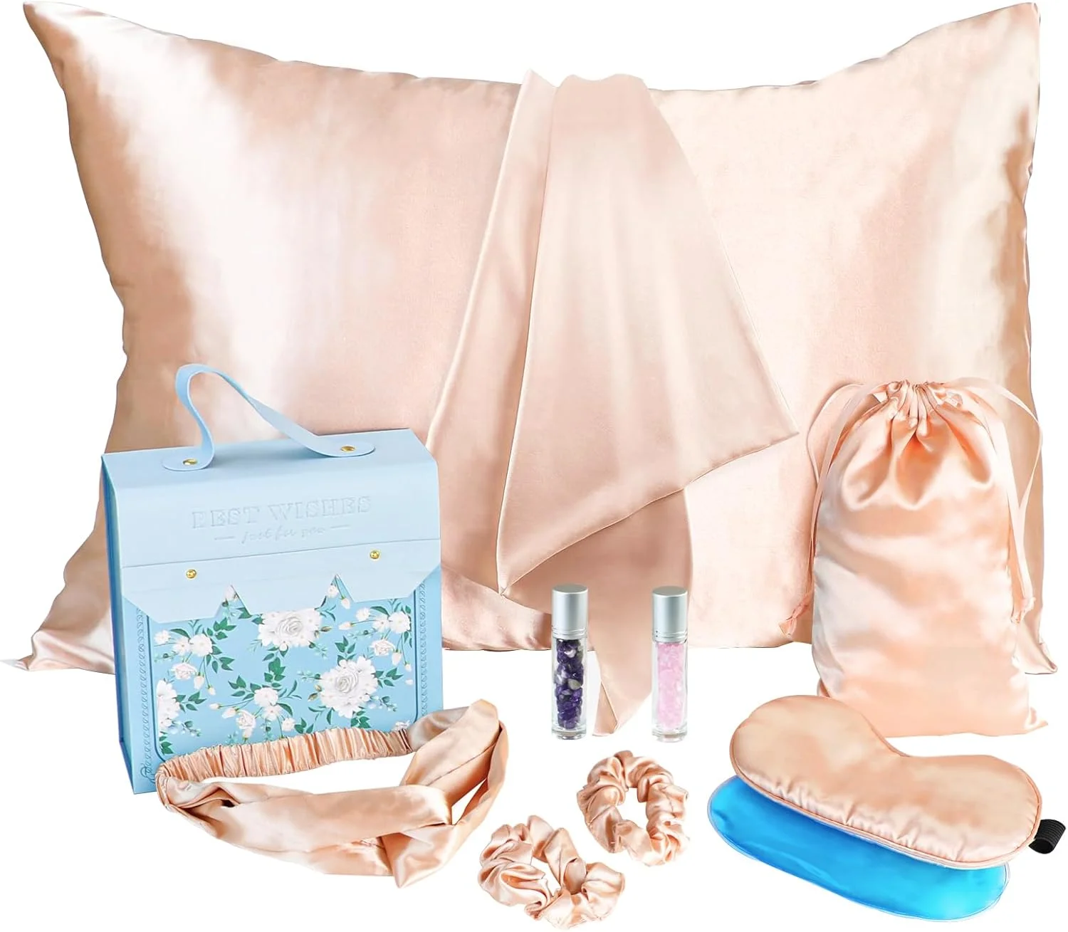 هدیه اوپلتنت برای دختران نوجوان، هدیه دخترانه برای سنین 10، 11، 12، 13، 14، 15، 16 و 17 سال، ایده های هدیه برای دختران نوجوان، هدیه تولد برای دختر، خواهر، روبالشی ساتن، چشم بند ساتن و لوازم جانبی مو