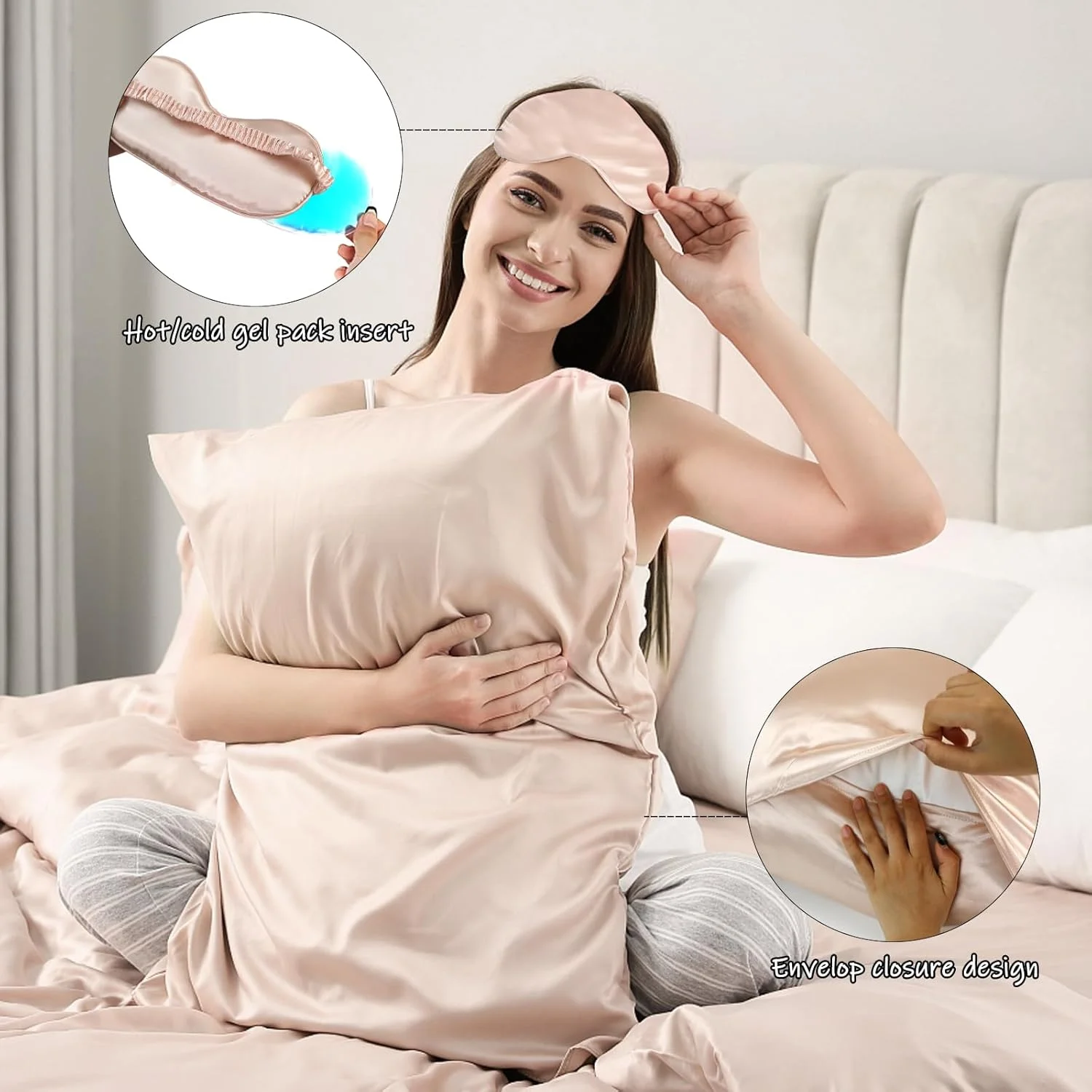 هدیه اوپلتنت برای دختران نوجوان، هدیه دخترانه برای سنین 10، 11، 12، 13، 14، 15، 16 و 17 سال، ایده های هدیه برای دختران نوجوان، هدیه تولد برای دختر، خواهر، روبالشی ساتن، چشم بند ساتن و لوازم جانبی مو هدیه اوپلتنت برای دختران نوجوان، هدیه دخترانه برای سنین 10، 11، 12، 13، 14، 15، 16 و 17 سال، ایده های هدیه برای دختران نوجوان، هدیه تولد برای دختر، خواهر، روبالشی ساتن، چشم بند ساتن و لوازم جانبی مو