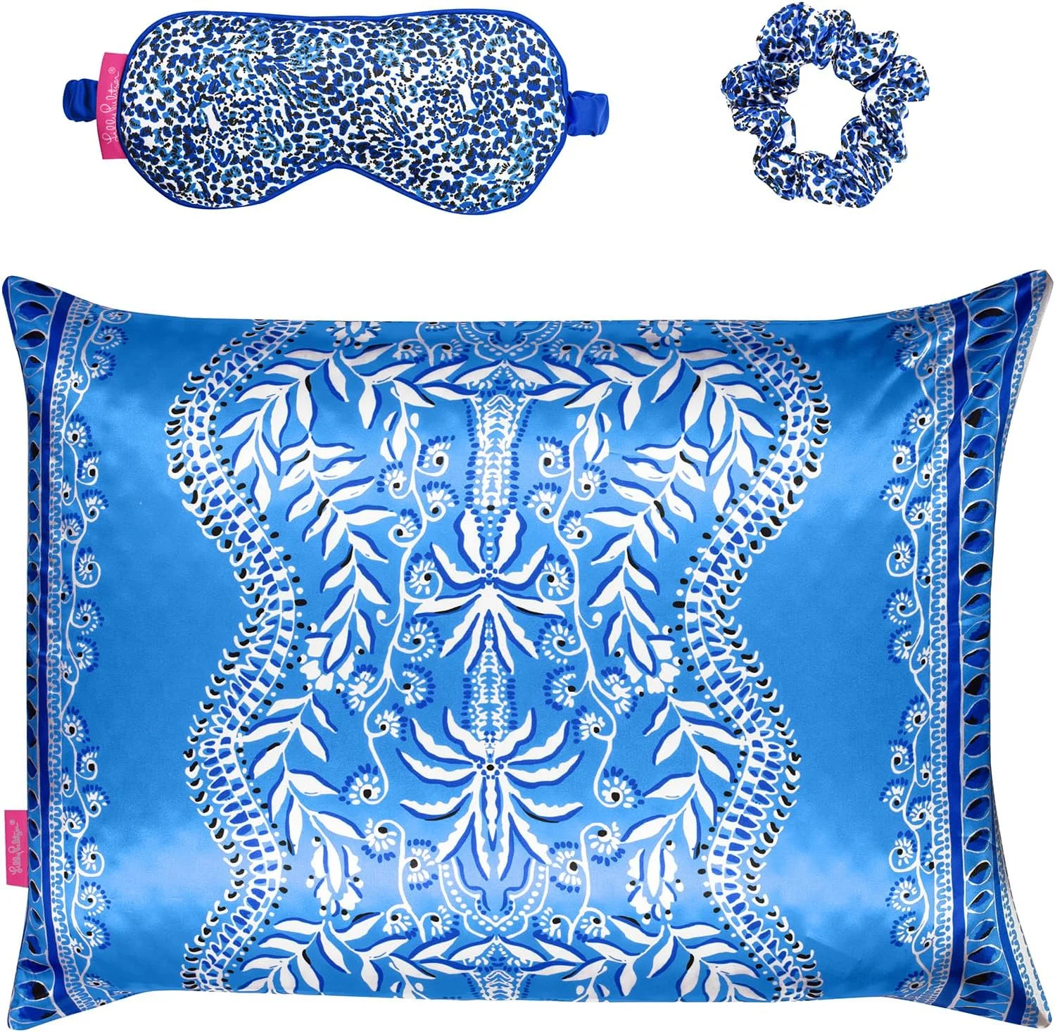 ست روبالشی ابریشمی، چشم بند و کش مو لیلی پولیتزر، ست خواب روبالشی استاندارد با روبالشی ساتن آبی، چشم بند پد دار و کش مو (Have it Both Rays) ست روبالشی ابریشمی، چشم بند و کش مو لیلی پولیتزر، ست خواب روبالشی استاندارد با روبالشی ساتن آبی، چشم بند پد دار و کش مو (Have it Both Rays)