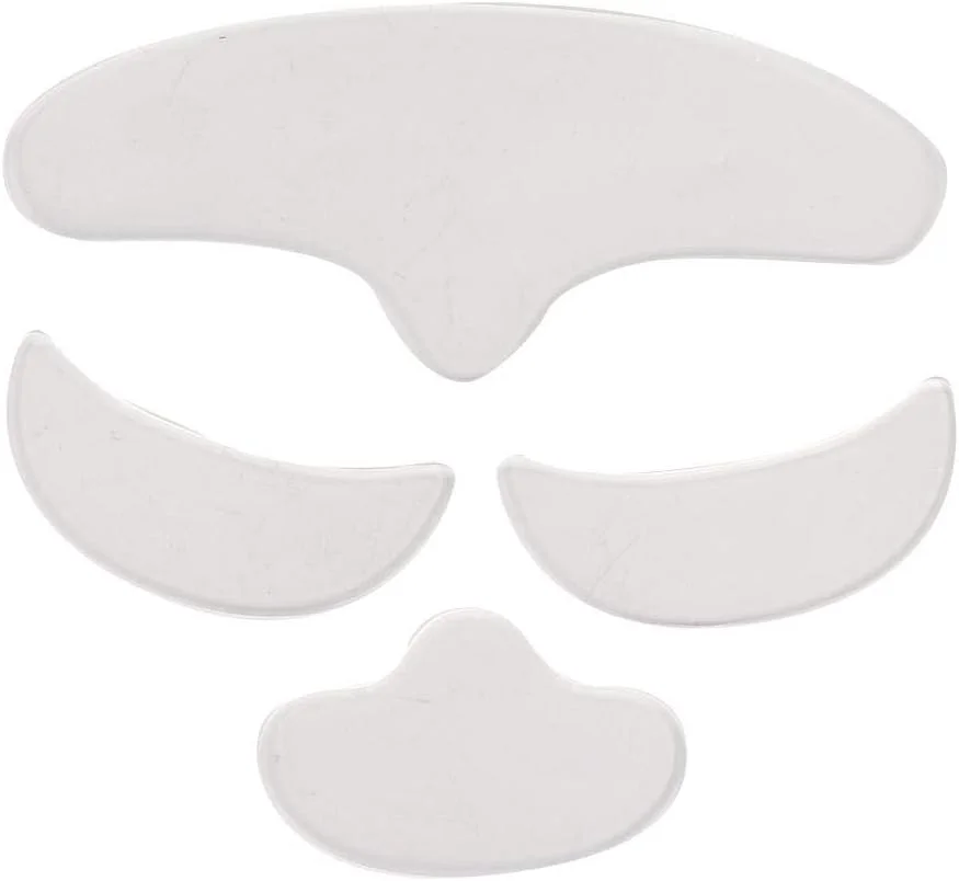 پد ضد چروک سیلیکونی 4 عددی، پدهای ضد چروک سیلیکونی پیشانی، چشم و چانه قابل استفاده مجدد، پد مراقبت از پوست، لیفت و سفت کننده پوست پد ضد چروک سیلیکونی 4 عددی، پدهای ضد چروک سیلیکونی پیشانی، چشم و چانه قابل استفاده مجدد، پد مراقبت از پوست، لیفت و سفت کننده پوست