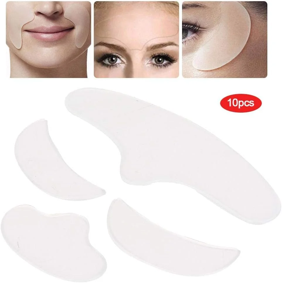 پد ضد چروک سیلیکونی 4 عددی، پدهای ضد چروک سیلیکونی پیشانی، چشم و چانه قابل استفاده مجدد، پد مراقبت از پوست، لیفت و سفت کننده پوست پد ضد چروک سیلیکونی 4 عددی، پدهای ضد چروک سیلیکونی پیشانی، چشم و چانه قابل استفاده مجدد، پد مراقبت از پوست، لیفت و سفت کننده پوست