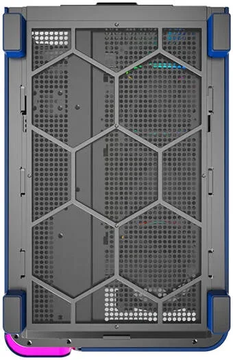 کیس کامپیوتر Montech KING 95 PRO ATX، دارای 6 فن از پیش نصب شده، پشتیبانی از رادیاتور تا 360 میلی‌متر، پشتیبانی از 9 فن، پنل مشبک ممتاز، پنل شیشه‌ای با قابلیت جدا شدن سریع، آبی پروسی | KING-95-PRO-BLUE