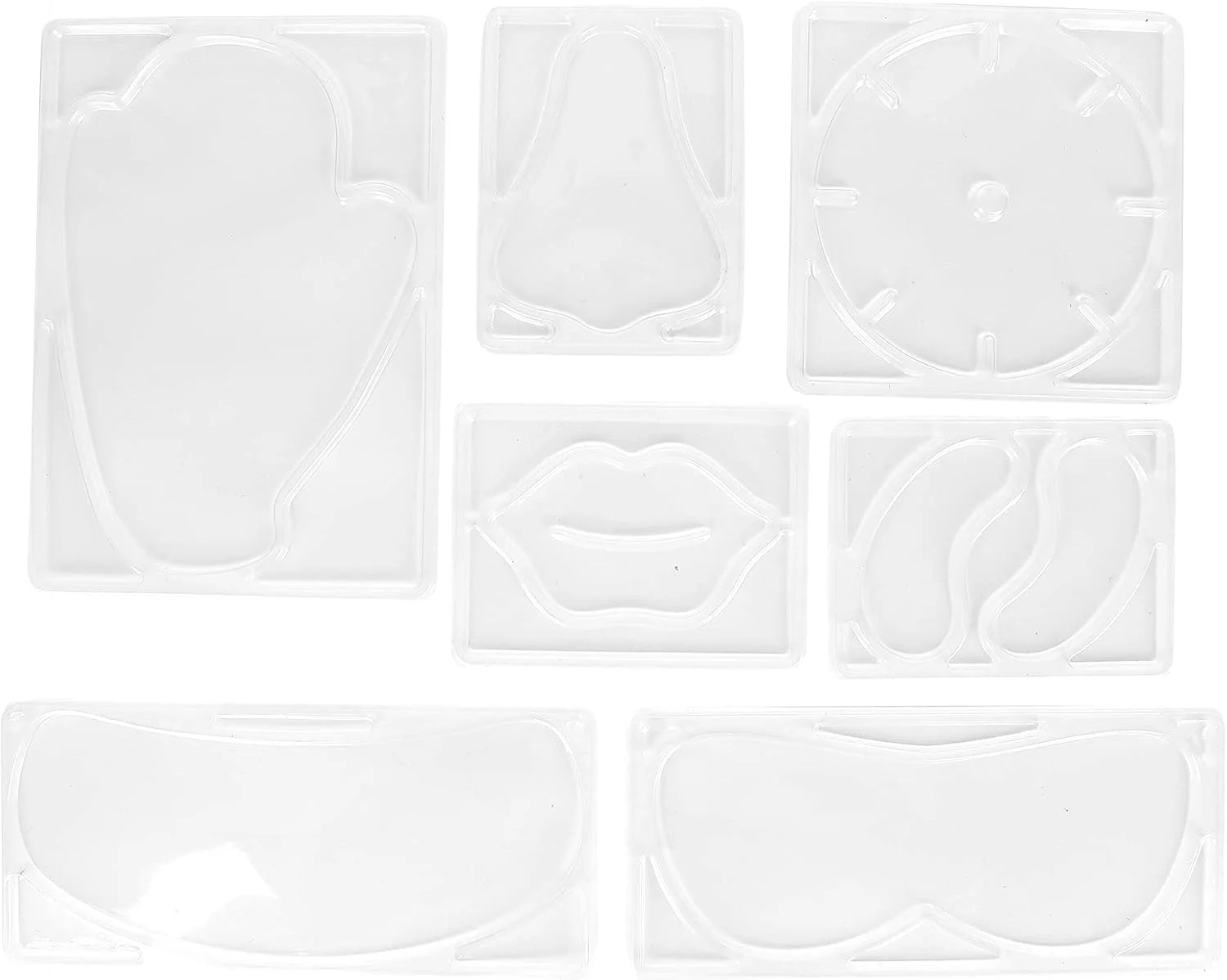 ست قالب ماسک خودساز، قالب های پچ ماسک قابل استفاده مجدد، سینی قالب پچ خودساز ماسک چشم/ماسک گردن/ماسک بینی/ماسک لب/ماسک سینه/ماسک دست ست قالب ماسک خودساز، قالب های پچ ماسک قابل استفاده مجدد، سینی قالب پچ خودساز ماسک چشم/ماسک گردن/ماسک بینی/ماسک لب/ماسک سینه/ماسک دست