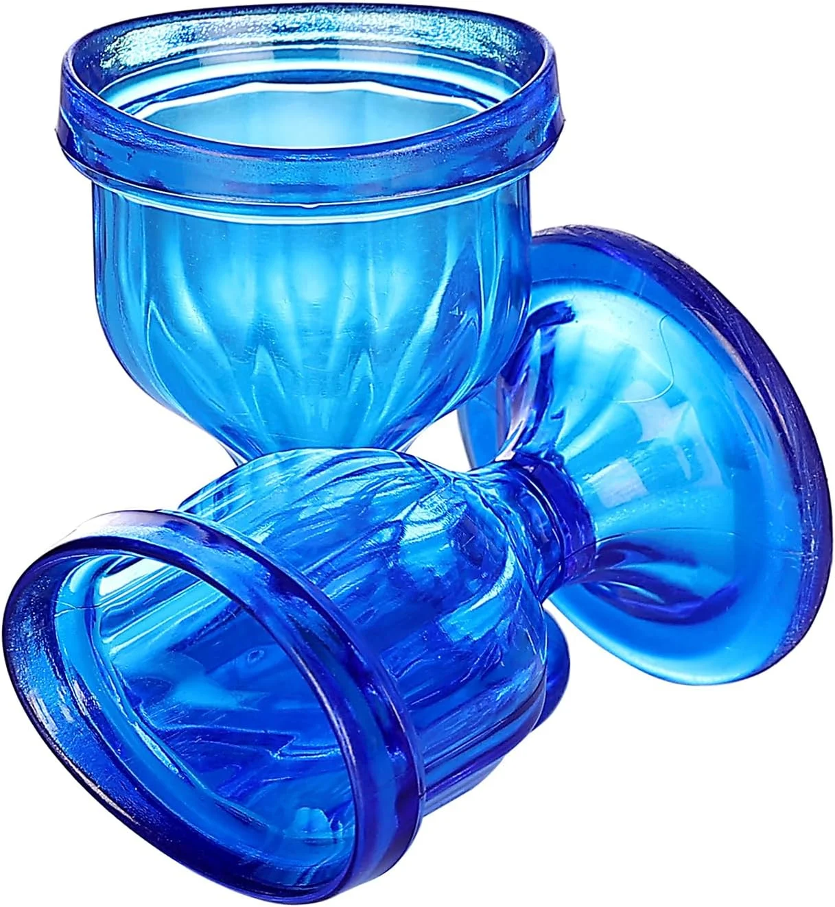 ست دو عددی فنجان شستشوی چشم آبی - 15 میلی لیتر، فنجان های چشمی قابل استفاده مجدد برای تمیز کردن چشم، تسکین آلرژی و سوزش - بدون BPA، ساخت هند
