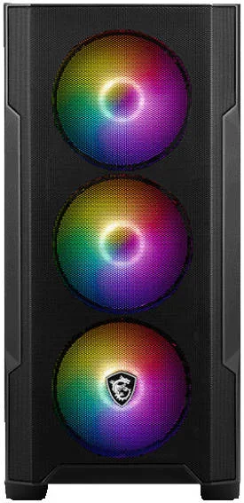 کیس کامپیوتر گیمینگ MSI MAG FORGE M100R Micro ATX Tower، پنل شیشه ای حرارت دیده، 4 عدد فن 120 میلی متری ARGB، پشتیبانی از رادیاتور تا 240 میلی متر، USB 3.2 Gen 1 Type-A، فیلتر گرد و غبار مغناطیسی، مشکی | 306-7G20R21-809