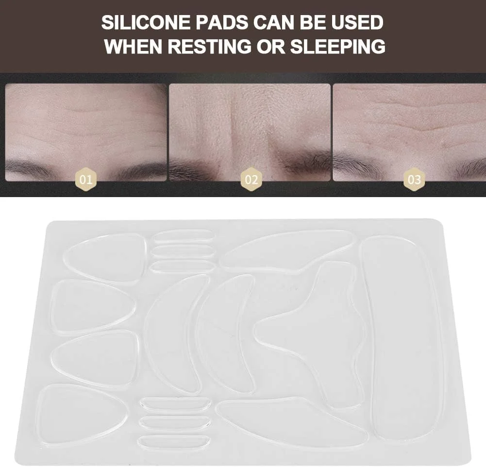 پدهای ضد چروک صورت، پدهای صاف کننده صورت، نوارهای سیلیکونی ملایم و طبیعی از بین برنده خطوط ریز، پدهای پیشانی، چشم و دهان، لیفتینگ و رفع چروک صورت