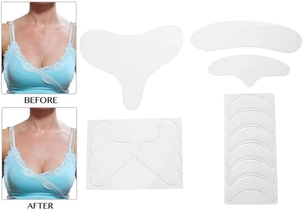 پچ ضد چروک صورت Oia، بسته 11 عددی پچ ضد پیری و ضد چروک برای جوانسازی و لیفت پوست، پچ سیلیکونی قابل استفاده مجدد برای پیشانی، چشم، چانه و سینه