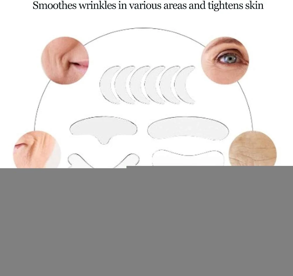 پچ ضد چروک صورت Oia، بسته 11 عددی پچ ضد پیری و ضد چروک برای جوانسازی و لیفت پوست، پچ سیلیکونی قابل استفاده مجدد برای پیشانی، چشم، چانه و سینه