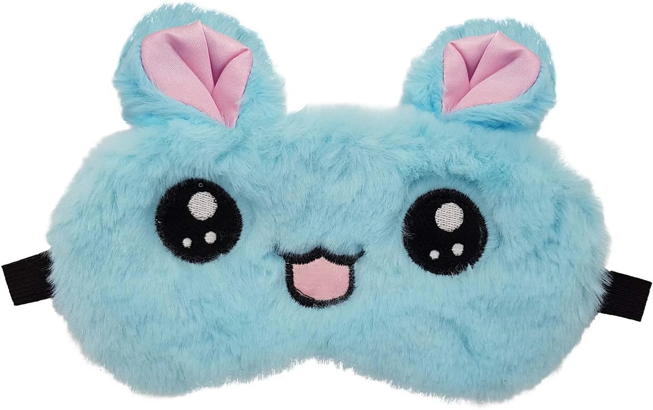 ماسک خواب چشم طرح گربه ای آبی، مناسب بی خوابی، مدیتیشن، پف زیر چشم و سیاهی دور چشم