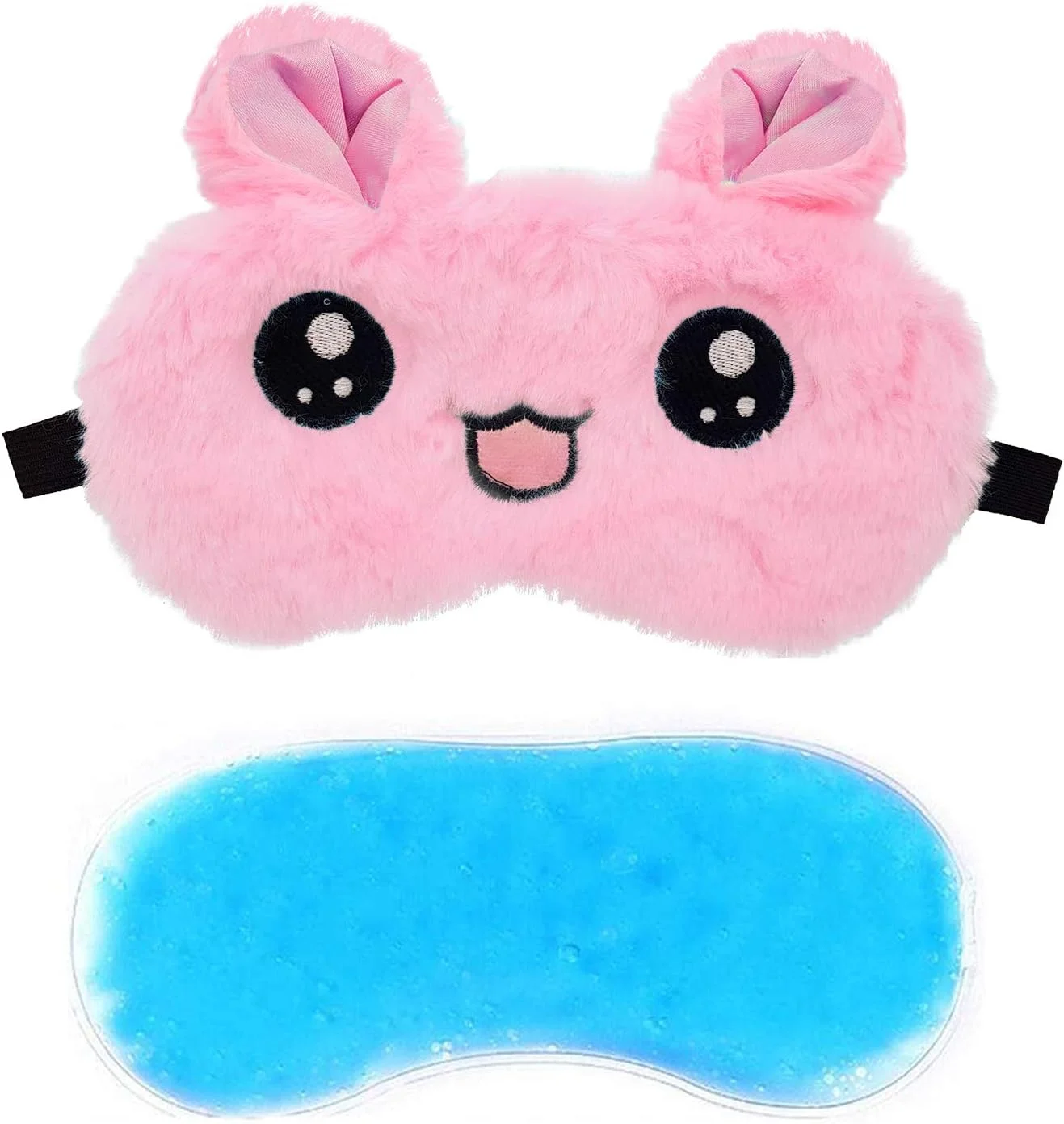 ماسک خواب چشم جِنا™ با طرح گربه صورتی، مناسب برای بی خوابی، مدیتیشن، پف زیر چشم و سیاهی دور چشم