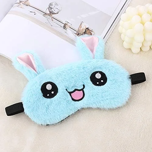 ماسک خواب چشم طرح گربه ای آبی، مناسب بی خوابی، مدیتیشن، پف زیر چشم و سیاهی دور چشم