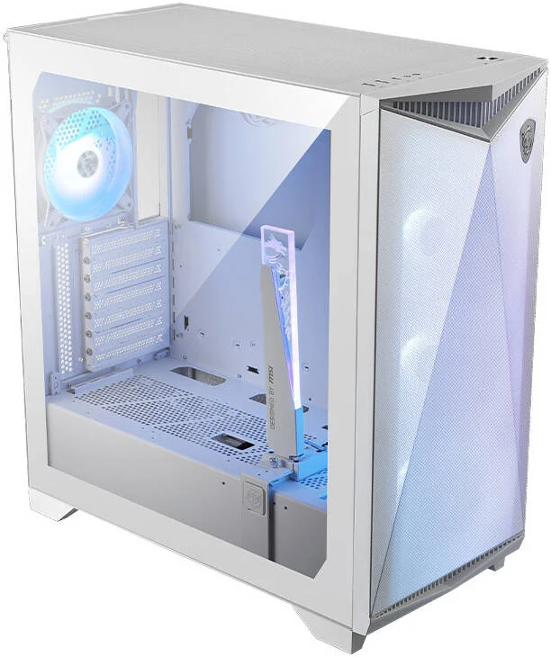 کیس مید تاور MSI MPG Gungnir 300R Airflow، پنل کناری شیشه حرارت دیده، پشتیبانی از رادیاتور تا 360 میلی‌متر، 4 عدد فن 120 میلی‌متری ARGB از پیش نصب شده، 2 عدد USB 3.2 Type-A، 1 عدد USB 3.2 Type-C، سفید | 306-7G21W21-W57