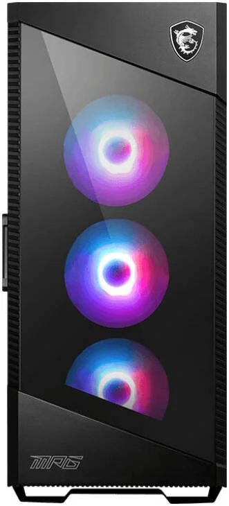 کیس کامپیوتر گیمینگ میان برج MSI MPG Velox 100R، پنل کناری شیشه حرارت دیده، 4 عدد فن 120 میلی‌متری ARGB، پشتیبانی از خنک‌کننده مایع تا رادیاتور 360 میلی‌متری، پنل مشبک، مشکی | 306-7G18R21-809 / 306-7G18R27-HH9