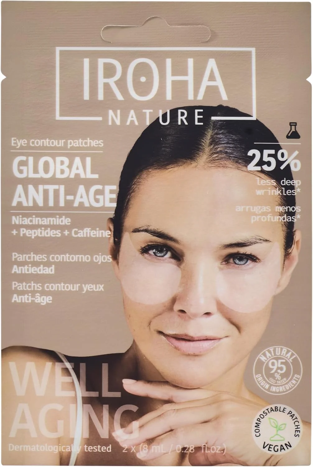 پد زیر چشم ایروها نیچر حاوی نیاسینامید + هیالورونیک اسید + کافئین (2 عدد)