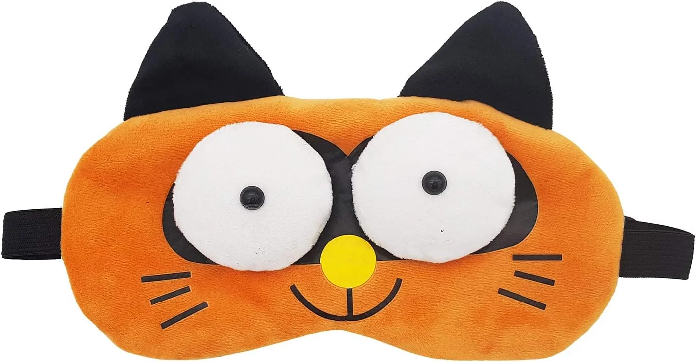 ماسک خواب چشم طرح گربه قهوه ای سه بعدی مناسب بی خوابی، مدیتیشن، پف زیر چشم و سیاهی دور چشم
