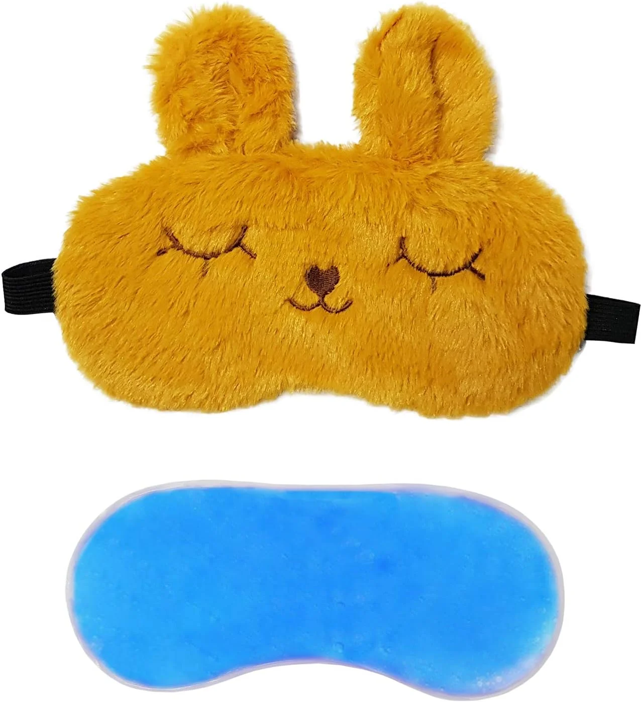 ماسک خواب چشم ژله ای طرح خرگوش زرد، مناسب بی خوابی، مدیتیشن، پف و سیاهی دور چشم