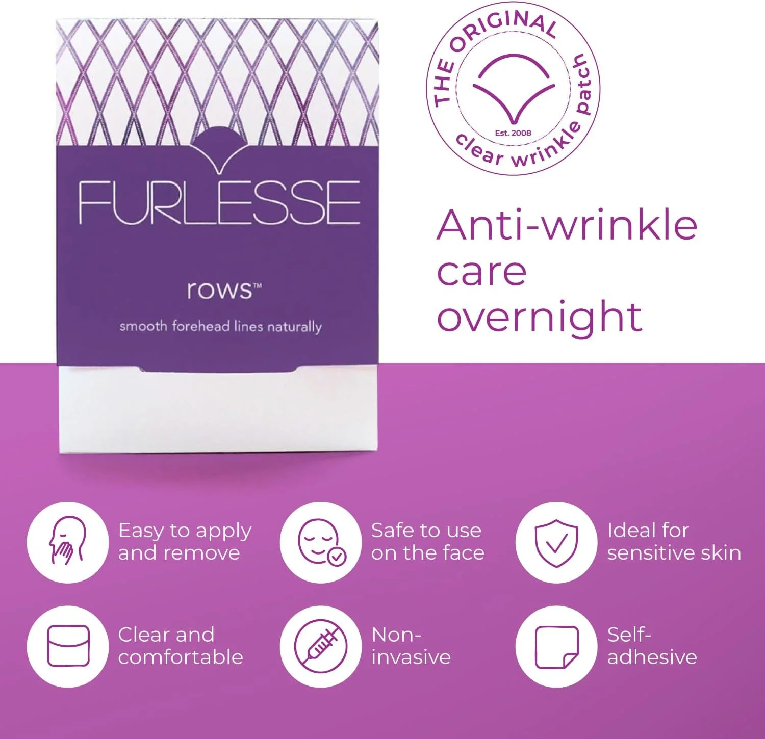 پد رفع خطوط ریز بین چشم و چروک پیشانی (مناسب برای 30 روز) - 2 ردیف