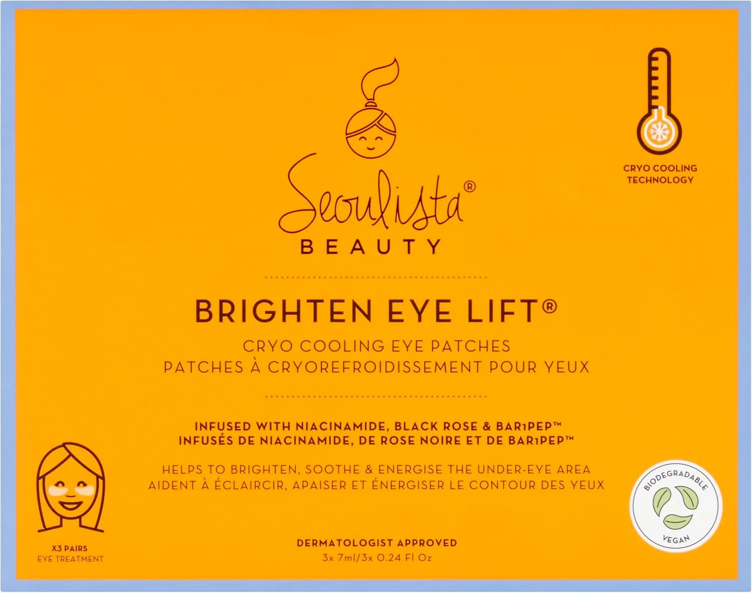 پچ های زیر چشم سئولیستا بیوتی مدل Eye Lift Brighten Cryo Cooling حجم 7 میلی لیتر - بسته 3 عددی