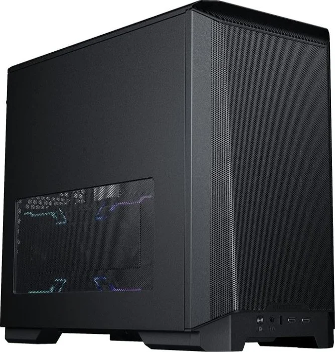 کیس Phanteks Eclipse P200A Performance با طراحی مشبک بسیار ظریف برای جریان هوای بالا، Mini-ITX Tower، دارای فن های 120 میلی متری مشکی، مشکی | PH-EC200AC_BK01