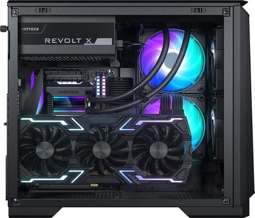 کیس Phanteks Eclipse P200A Performance با طراحی مشبک بسیار ظریف برای جریان هوای بالا، Mini-ITX Tower، دارای فن های 120 میلی متری مشکی، مشکی | PH-EC200AC_BK01