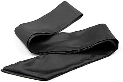 چشم بند خواب ساتن مشکی نرم و راحت 150 سانتی متری