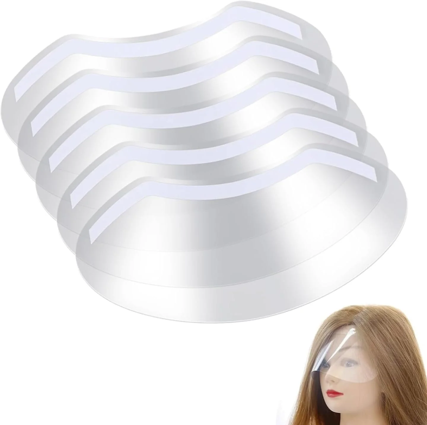 بسته 100 عددی محافظ چشم شفاف برای دوش، ماسک چشم پلاستیکی نرم برای کوتاهی/رنگ کردن مو، اکستنشن مژه، میکروبلیدینگ - محافظ صورت ضد آب، شفاف و ملایم