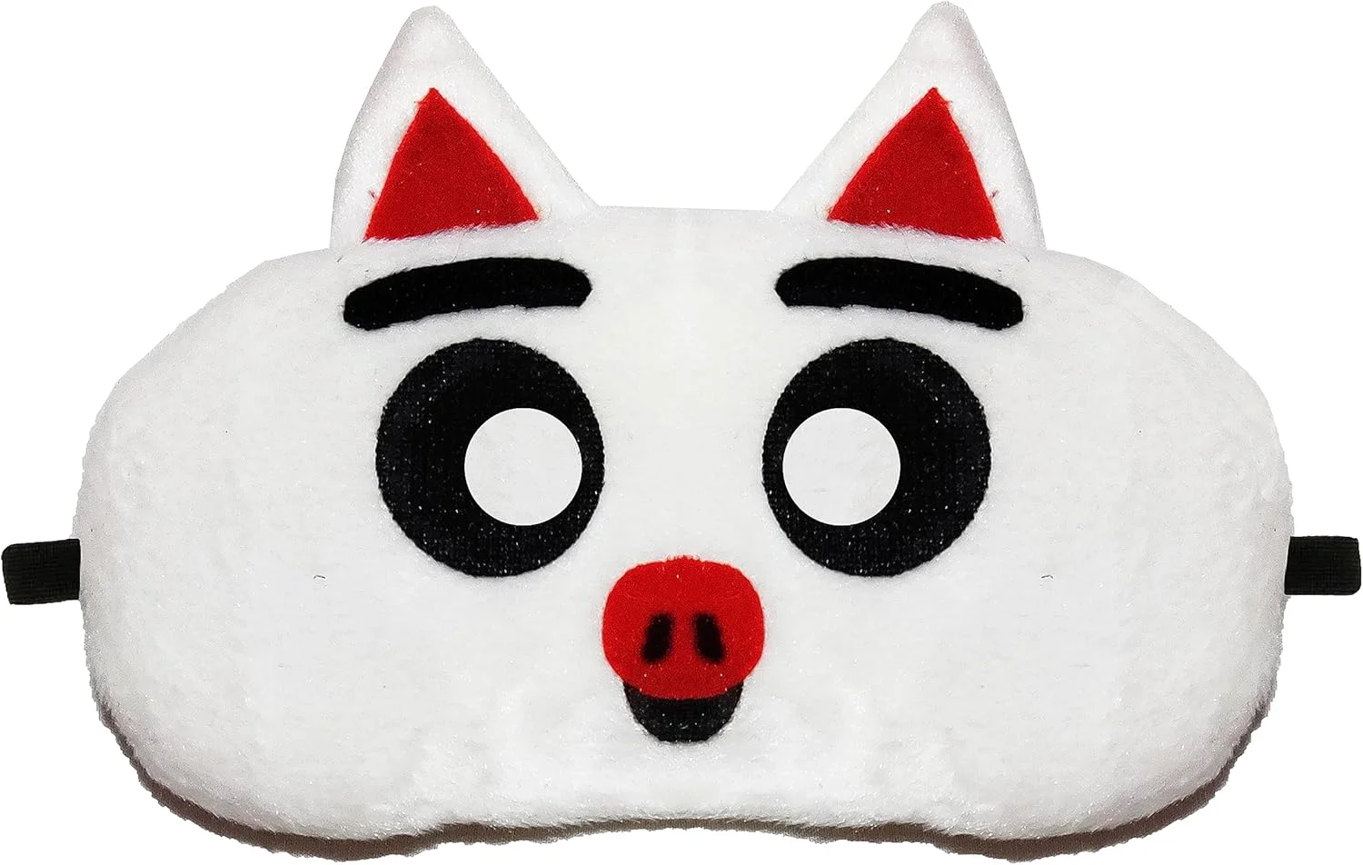 چشم بند خواب مخملی طرح کارتونی مناسب آقایان، بانوان، دختران، پسران و کودکان - مدل شماره 6، سیاه و سفید