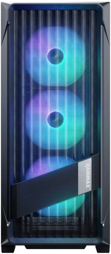 کیس کامپیوتر ATX سری Raidmax X603 NANO MESHIAN، دارای 4 فن 120 میلی‌متری ARGB از پیش نصب‌شده، پشتیبانی از رادیاتور 360 میلی‌متری، 7 اسلات توسعه، پنل جانبی کشویی شیشه‌ای حرارت دیده، مشکی | X603NTBF