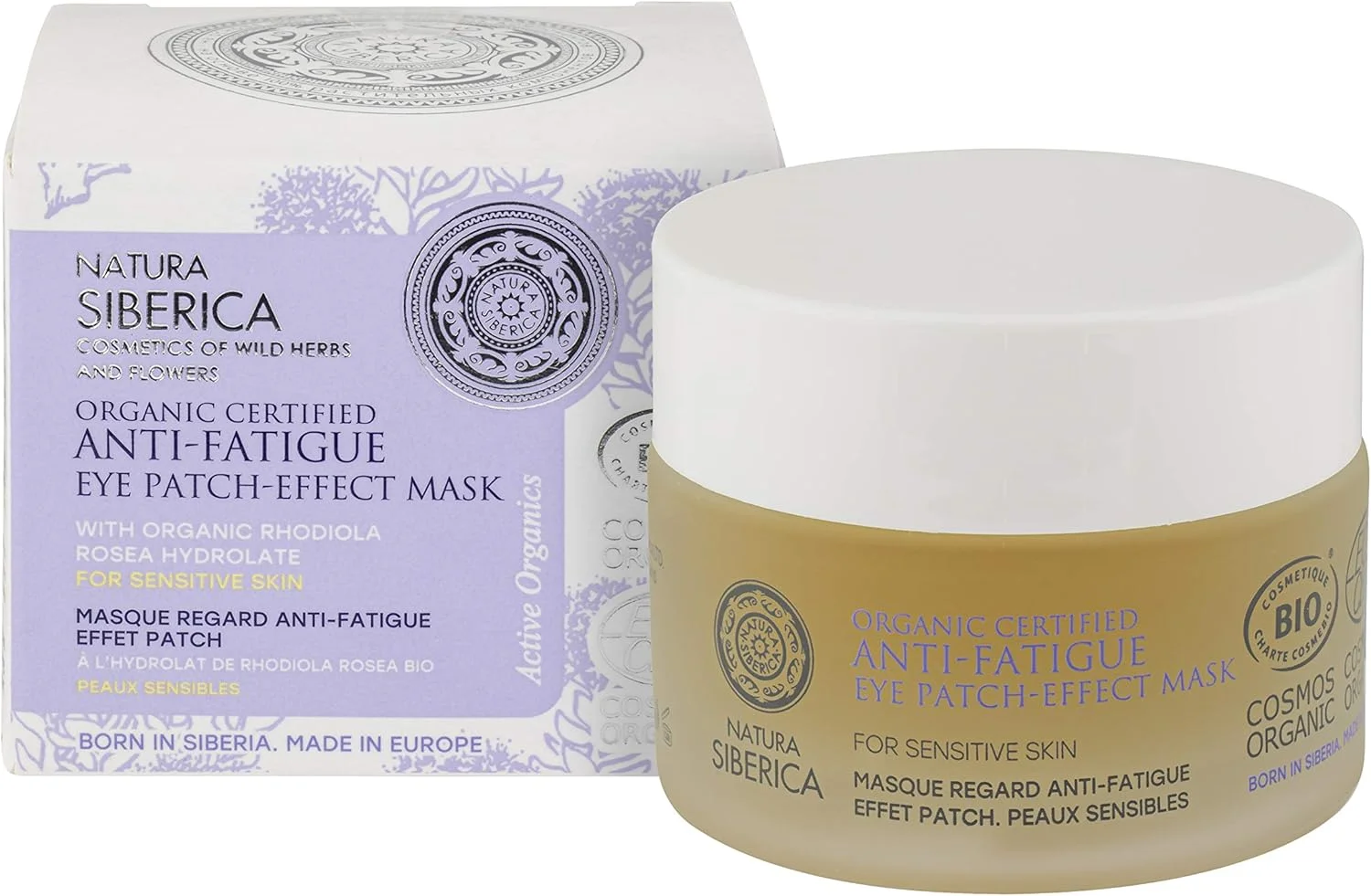 ماسک دور چشم ضد خستگی ناتورا Siberica ارگانیک تایید شده برای پوست حساس، 50 میلی لیتر