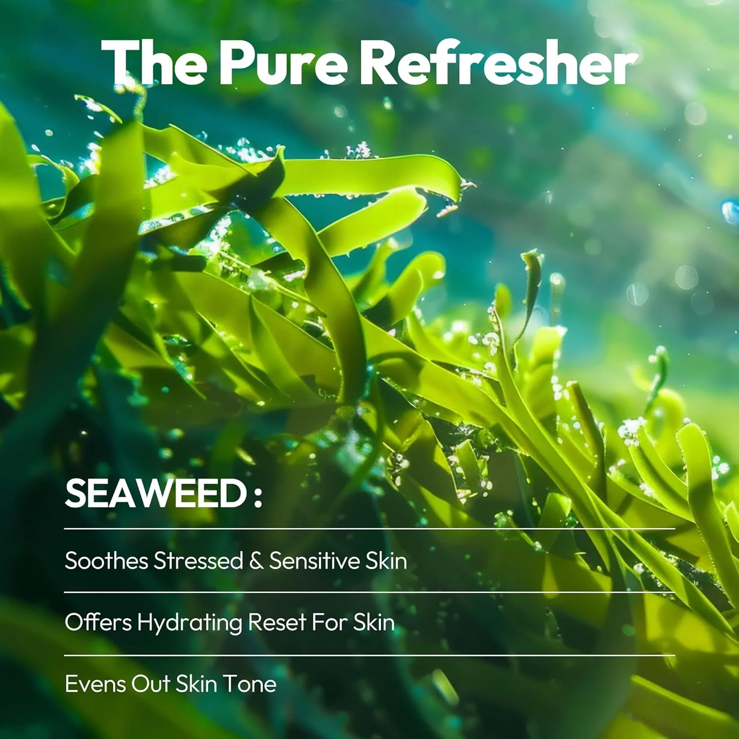 ماسک ورقه‌ای جلبک دریایی LAPCOS، ماسک صورت روزانه با اسید هیالورونیک برای صاف و پاکسازی پوست، محصول محبوب زیبایی کره‌ای، بسته 5 عددی